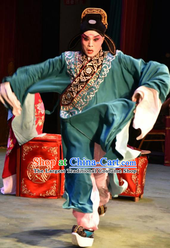 Fu Gui Tu Chinese Shanxi Opera Scholar Ni Jun Apparels Costumes and Headpieces Traditional Jin Opera Xiaosheng Garment Young Male Clothing