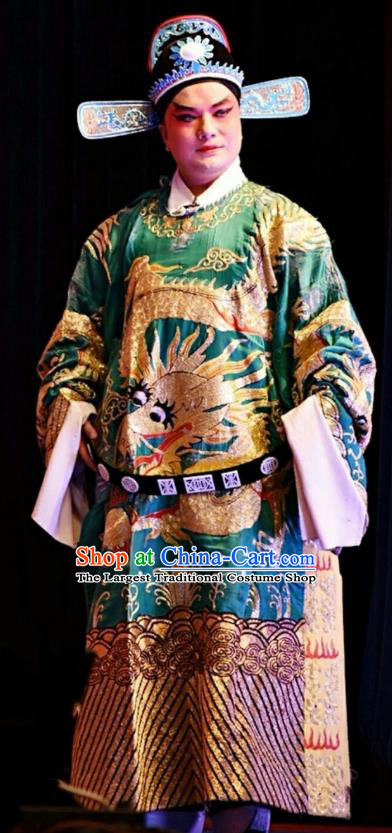 Yi Pu Zhong Hun Chinese Shanxi Opera Young Male Apparels Costumes and Headpieces Traditional Jin Opera Minister Garment Xiaosheng Clothing