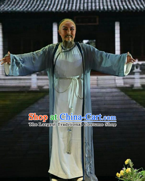 He Qing Hai Yan Chinese Shanxi Opera Elderly Male Apparels Costumes and Headpieces Traditional Jin Opera Garment Qing Dynasty Governor Li Yumei Clothing