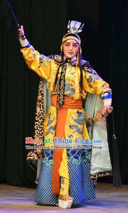 Shen Gong Qing Hun Chinese Shanxi Opera Xiaosheng Apparels Costumes and Headpieces Traditional Jin Opera Noble Male Garment Prince Clothing