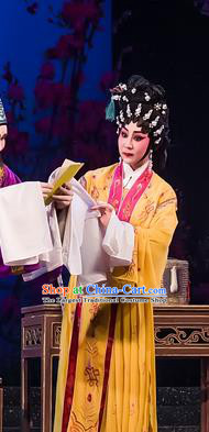 Chinese Cantonese Opera Actress Garment The Romance of Hairpin Costumes and Headdress Traditional Guangdong Opera Hua Tan Apparels Young Female Qian Yulian Dress