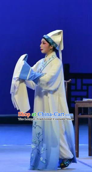 Search the College Chinese Guangdong Opera Scholar Apparels Costumes and Headpieces Traditional Cantonese Opera Young Male Garment Xiaosheng Cui Lian Clothing