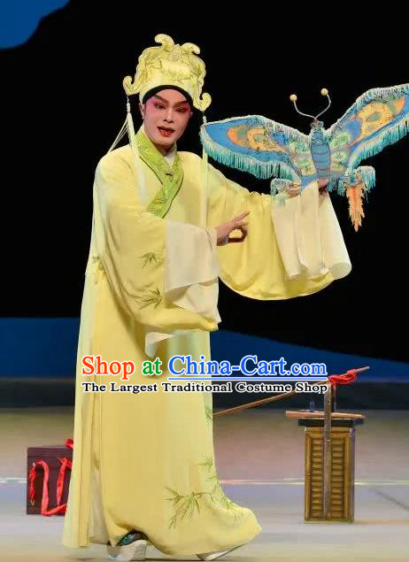 Search the College Chinese Guangdong Opera Niche Apparels Costumes and Headpieces Traditional Cantonese Opera Scholar Garment Xiaosheng Zhang Yimin Clothing