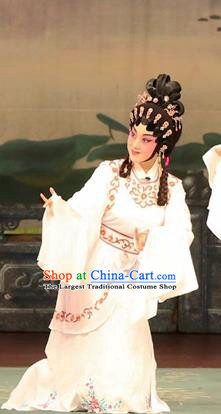 Chinese Cantonese Opera Court Maid Garment Princess Zhaojun Costumes and Headdress Traditional Guangdong Opera Xiaodan Apparels Pink Dress