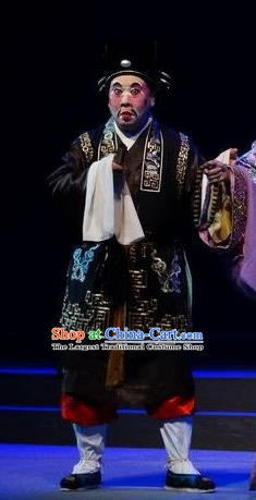 Zi Yun Chinese Guangdong Opera Clown Apparels Costumes and Headwear Traditional Cantonese Opera Servant Garment Clothing