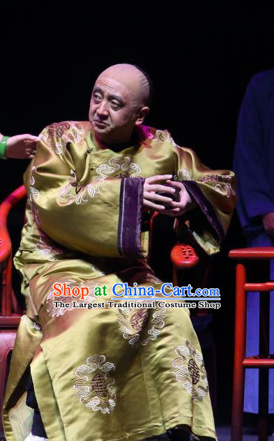 Chinese Traditional Qing Dynasty Elderly Eunuch Apparels Costumes Historical Drama Wang Fu Jing Ancient Garment Xi Ye Clothing and Headwear