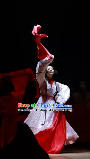 Chinese Historical Drama The Prince of Lanling Ancient Dance Lady Garment Costumes Traditional Stage Show Actress Dress Young Female Apparels and Headdress