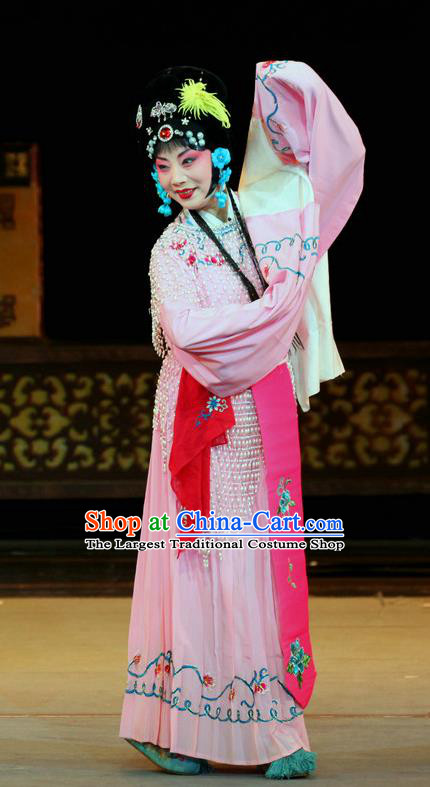 Chinese Sichuan Opera Highlights Rich Lady Garment Costumes and Headdress En Chou Ji Traditional Peking Opera Hua Tan Dress Actress Bu Qiaozhen Apparels