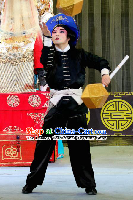 Da Hu Shou Xiao Chinese Sichuan Opera Swordsman Apparels Costumes and Headpieces Peking Opera Highlights Martial Male Garment Wusheng Li Cunxiao Clothing