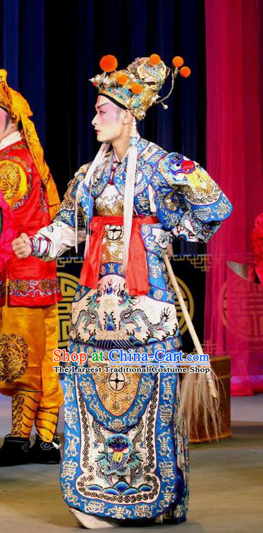 Dan Dao Hui Chinese Sichuan Opera General Apparels Costumes and Headpieces Peking Opera Highlights Wusheng Garment Martial Male Clothing