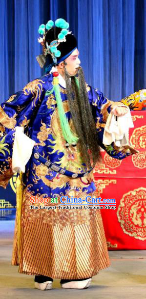 Dan Dao Hui Chinese Sichuan Opera Official Lu Su Apparels Costumes and Headpieces Peking Opera Highlights Elderly Male Garment Laosheng Clothing