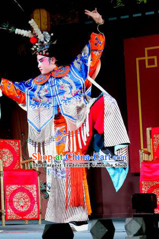 Jin Dian Jing Song Chinese Sichuan Opera King Songkang Apparels Costumes and Headpieces Peking Opera Highlights Garment Clown Clothing