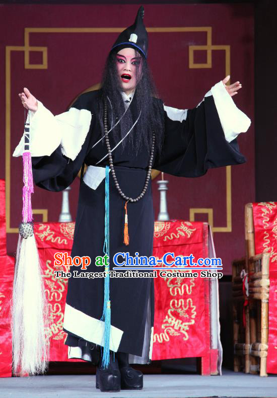 Chinese Sichuan Opera Poor Man Apparels Costumes and Headpieces Peking Opera Highlights Beggar Garment Han Xiangzi Clothing