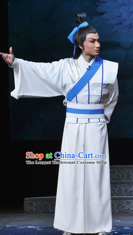 Princess Turandot Chinese Sichuan Opera Young Male Apparels Costumes and Headpieces Peking Opera Highlights Garment Swordsman Clothing