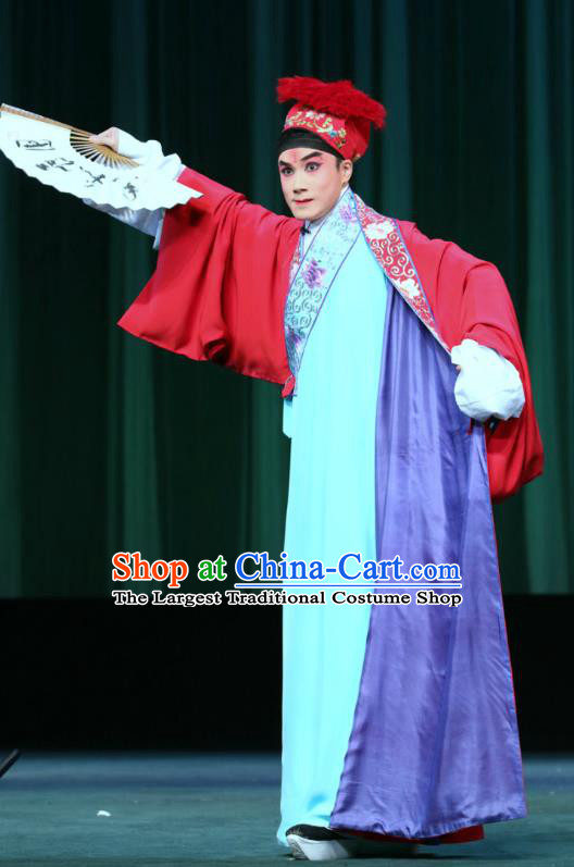 Bai Mian Hu Xiao Fang Chinese Sichuan Opera Young Male Xiao Fang Apparels Costumes and Headpieces Peking Opera Highlights Xiaosheng Garment Brigand Clothing