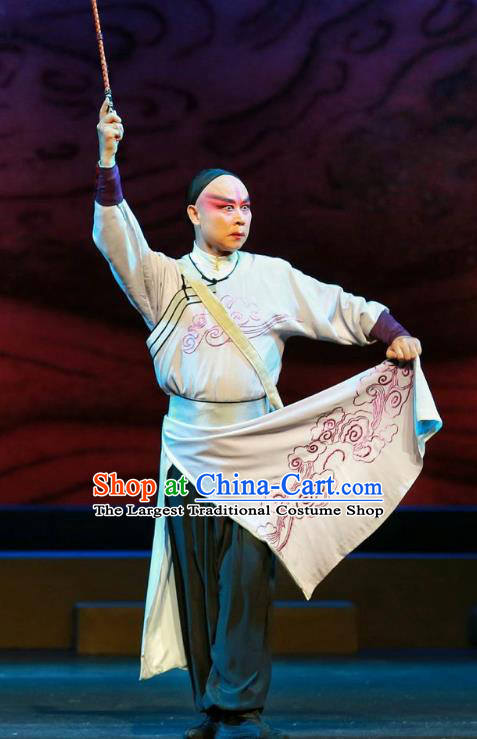 Cang Sheng Zai Shang Chinese Sichuan Opera Hero Apparels Costumes and Headpieces Peking Opera Highlights Young Male Garment Swordsman Clothing