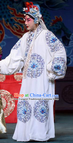 The Butterfly Chalice Chinese Bangzi Opera Xiaosheng Apparels Costumes and Headpieces Traditional Hebei Clapper Opera Swordsman Garment Young Male Tian Yuchuan Clothing