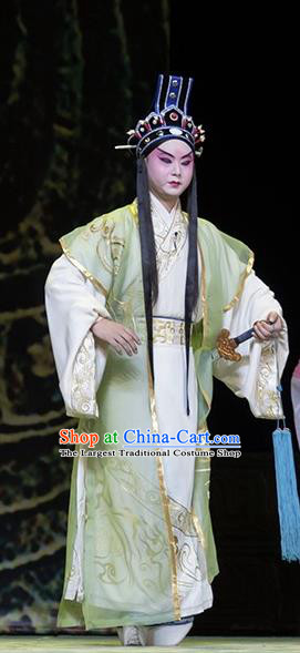 Te Bai City Chinese Bangzi Opera Royal Prince Apparels Costumes and Headpieces Traditional Hebei Clapper Opera Young Male Garment Xiaosheng Clothing