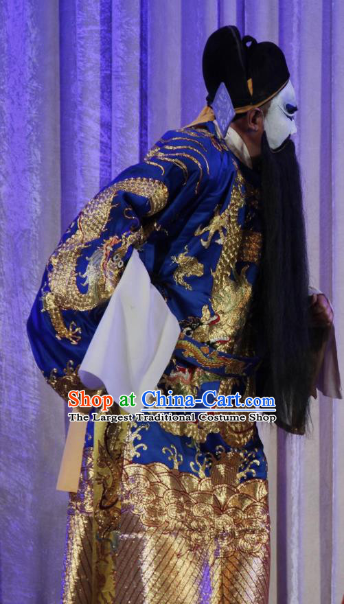 Chinese Bangzi Opera Jing Role Apparels Costumes and Headpieces Traditional Shanxi Clapper Opera Elderly Male Garment Official Clothing