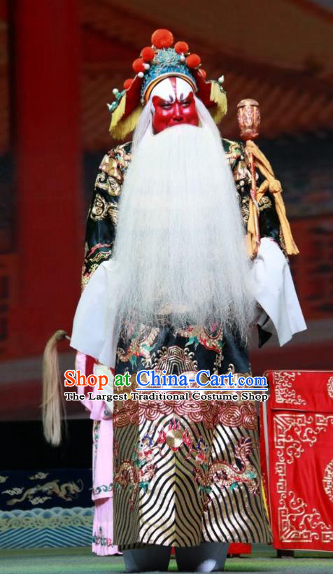 Er Jin Gong Chinese Bangzi Opera Lord Xu Yanzhao Apparels Costumes and Headpieces Traditional Shanxi Clapper Opera Elderly Male Garment Duke Clothing