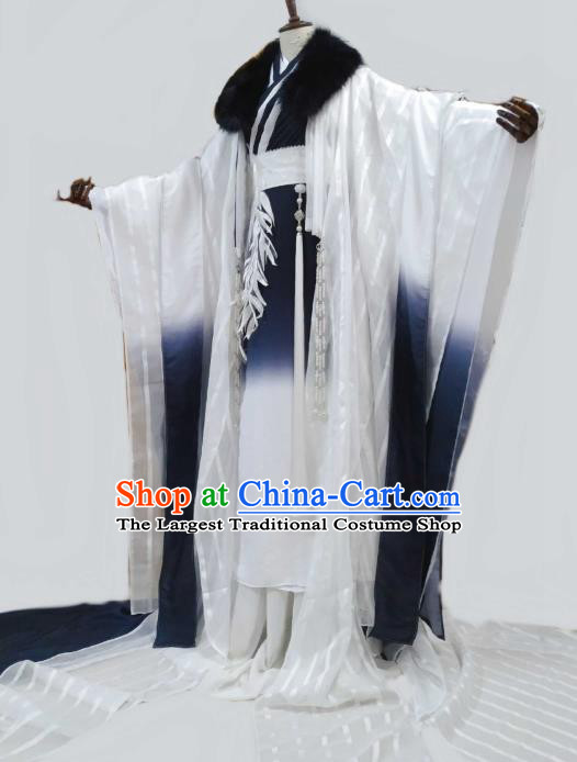 Top Chinese Cosplay Swordsman Gu Yun Costume Ancient Young Knight Hero Clothing for Men