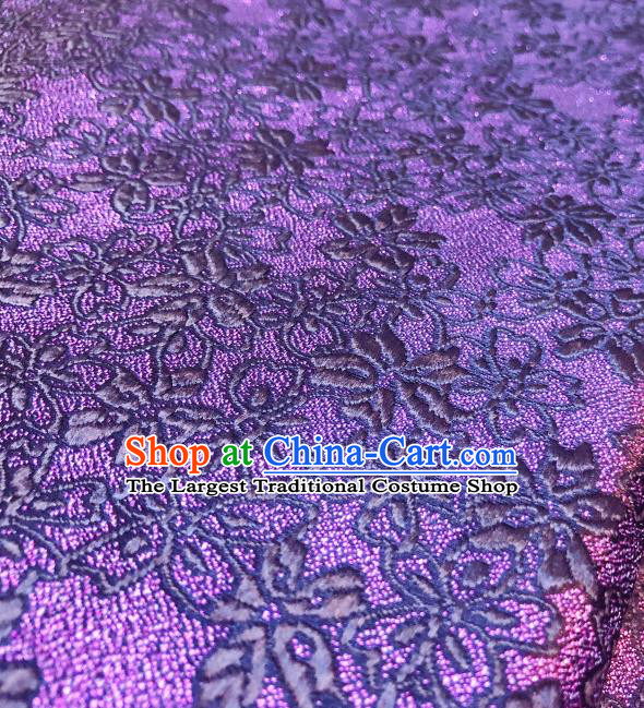 Asian Chinese Traditional Pattern Design Purple Brocade Silk Fabric Tang Suit Tapestry Satin Material DIY Cheongsam Damask