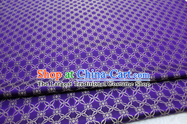 Chinese Mongolian Robe Classical Pattern Design Purple Brocade Asian Traditional Tapestry Material DIY Satin Damask Silk Fabric