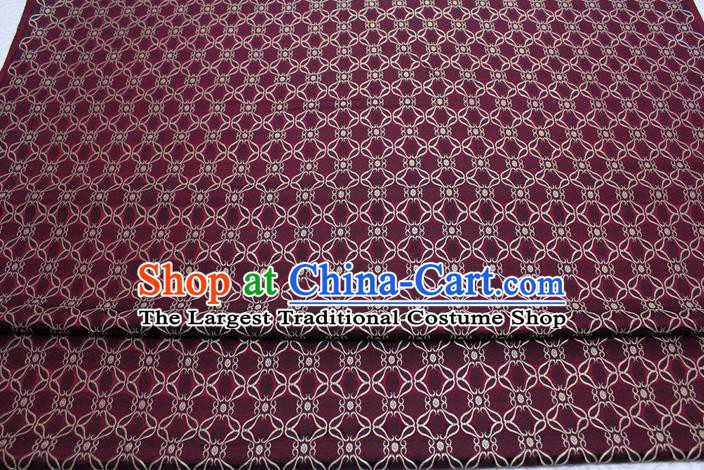 Chinese Mongolian Robe Classical Pattern Design Dark Red Brocade Asian Traditional Tapestry Material DIY Satin Damask Silk Fabric