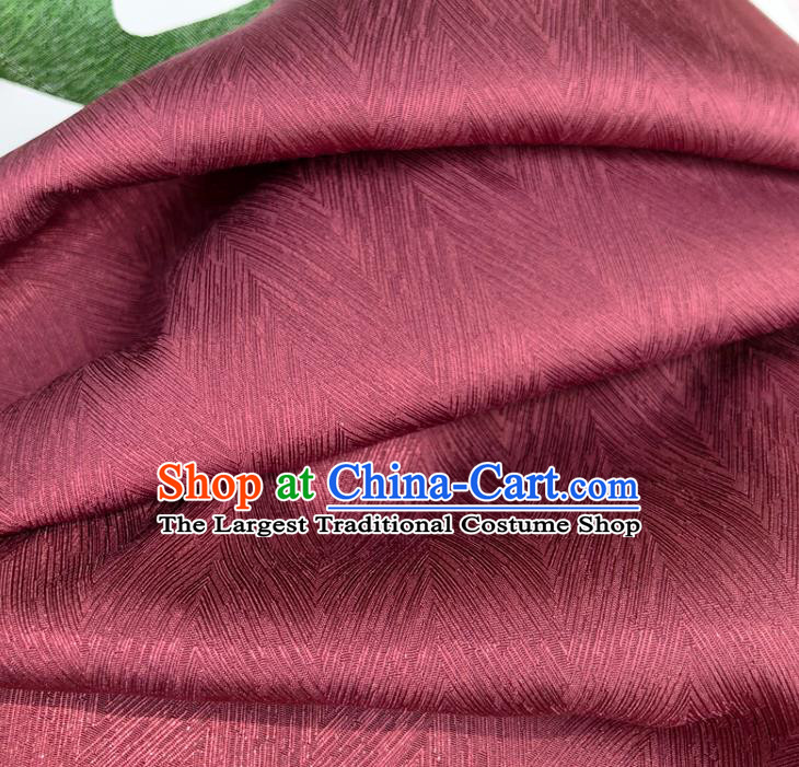 Top Quality Chinese Wine Red Satin Fabric Traditional Asian Hanfu Dress Cloth Silk Material Traditional Jacquard Tapestry