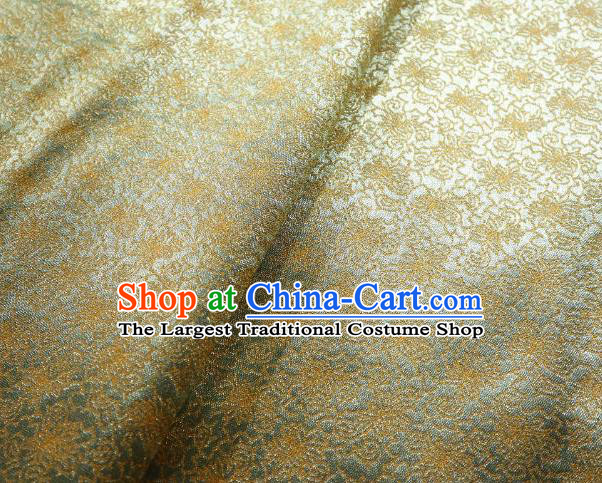 Chinese Classical Sesame Flower Pattern Design Golden Brocade Fabric Asian Traditional Tapestry Material DIY Satin Cloth Damask