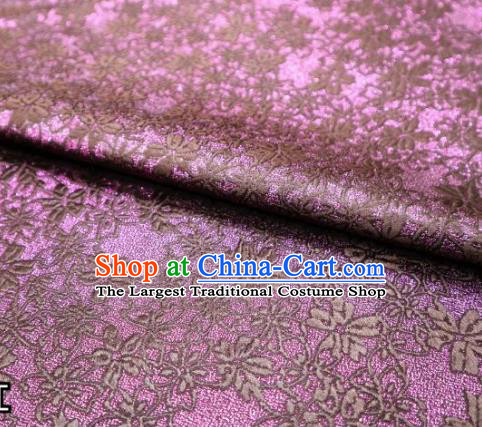 Top Quality Japanese Classical Sakura Pattern Crimson Tapestry Satin Material Asian Traditional Brocade Kimono Nishijin Cloth Fabric