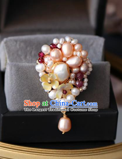 Top Grade Classical Fragrans Brooch Accessories Handmade Cheongsam Pearls Breastpin for Women