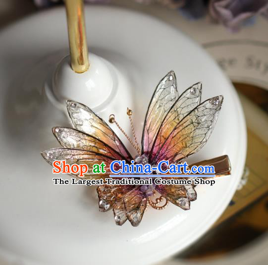 Handmade Retro Gradient Butterfly Hair Claw Top Grade Hair Accessories Hair Pin Hair Stick for Women