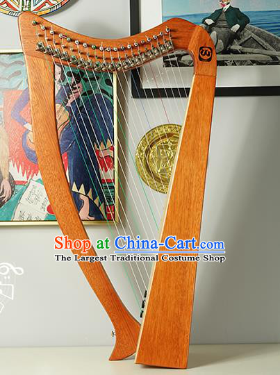 Europe Traditional Musical Instruments Ireland Harp Handmade Wood String Instrument