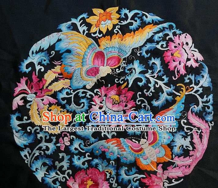 Chinese Traditional Embroidered Butterfly Fabric Patches Handmade Embroidery Craft Embroidering Horse Face Skirt Applique Accessories