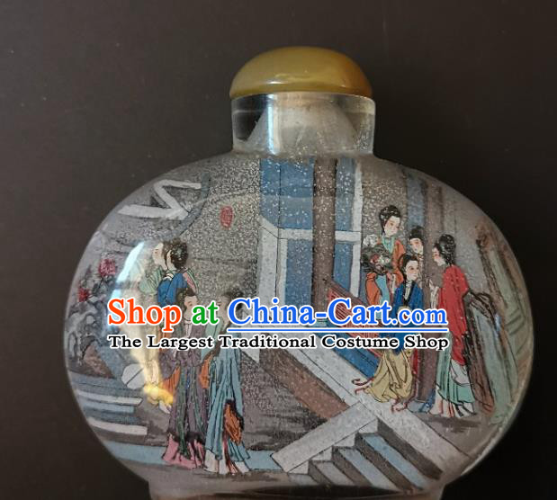 Chinese Snuff Bottle Traditional Handmade Painting Noble Beauty Characters Inside Snuff Bottles