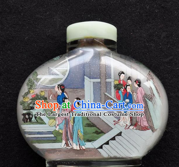 Chinese Handmade Snuff Bottle Traditional Inside Painting Court Lady Snuff Bottles Artware