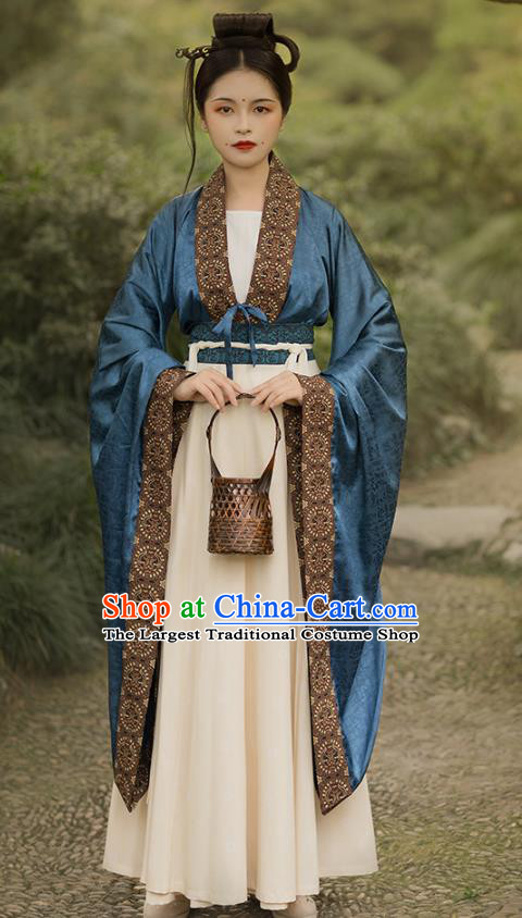 China Ancient Court Maid Hanfu Dress Traditional Southern and Northern Dynasties Palace Lady Historical Clothing Full Set