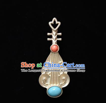 Top Golden Breastpin Handmade Lute Brooch Jewelry Accessories