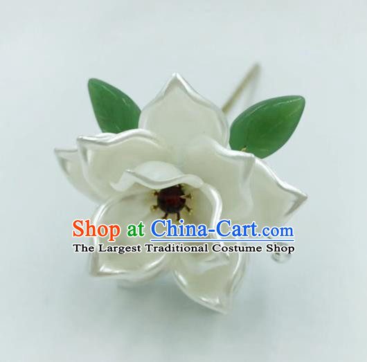 China Ming Dynasty Hairpin Traditional Hanfu Hair Accessories Ancient Princess Shell Lotus Hair Stick