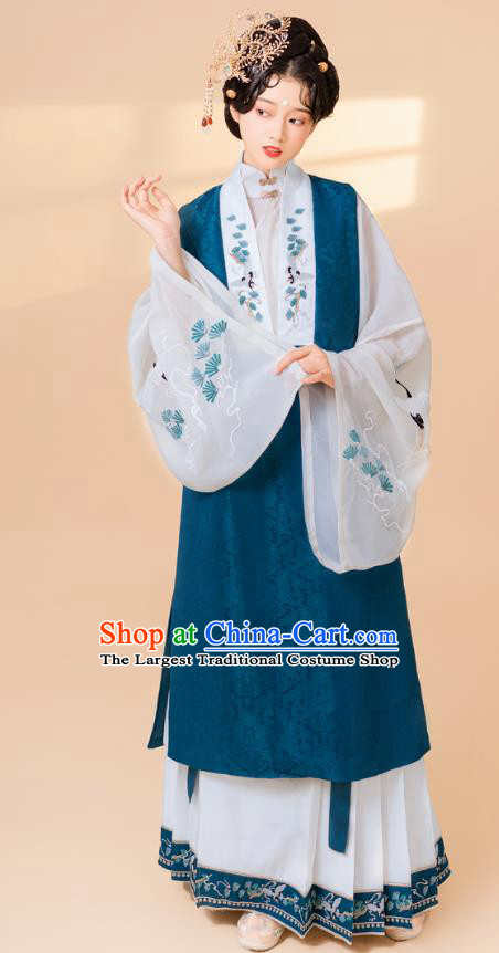 China Traditional Embroidered Hanfu Dress Court Concubine Clothing Ancient Ming Dynasty Historical Costumes