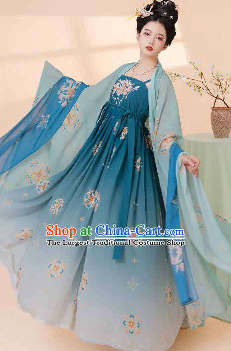 China Ancient Imperial Consort Clothing Traditional Tang Dynasty Historical Costume Court Woman Hanfu Dress