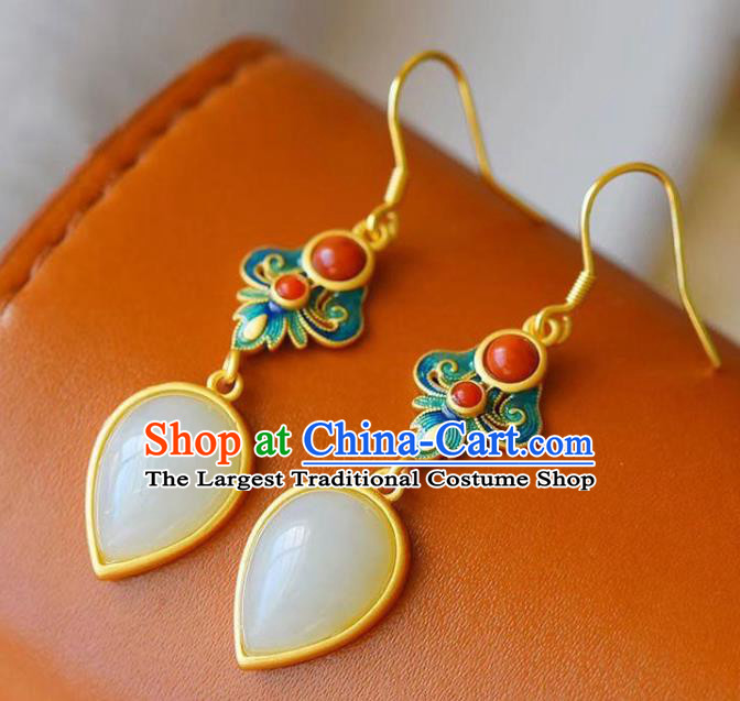 China Traditional Cloisonne Ear Jewelry Accessories National Cheongsam Earrings