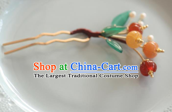 China Song Dynasty Princess Hairpin Handmade Hair Accessories Traditional Ceregat Hair Stick