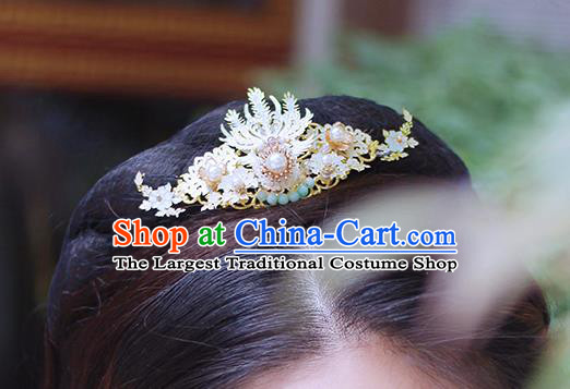 Chinese Ancient Princess Hairpin Hair Accessories Traditional Ming Dynasty Phoenix Hair Comb