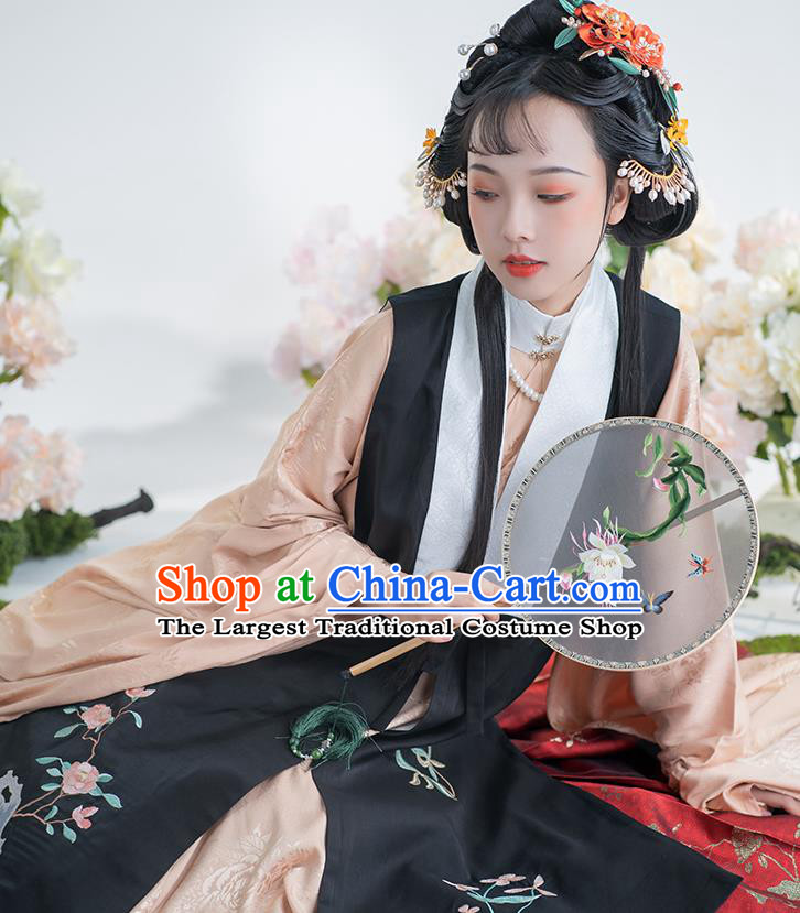 China Traditional Ming Dynasty Imperial Woman Historical Clothing Ancient Nobility Female Hanfu Embroidered Costumes Full Set