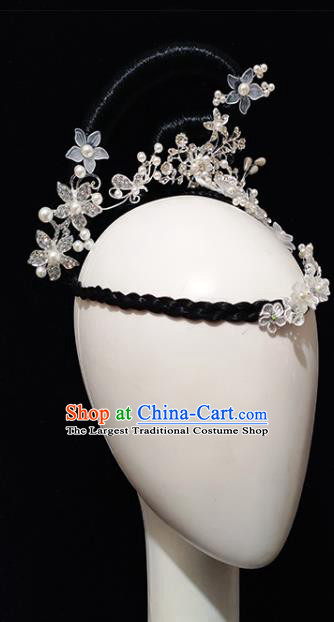 China Classical Dance Hair Accessories Traditional Umbrella Dance Wig Chignon