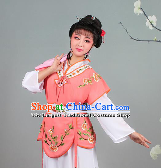 China Huangmei Opera Maidservant Dress Clothing Traditional Peking Opera Actress Garment Costumes