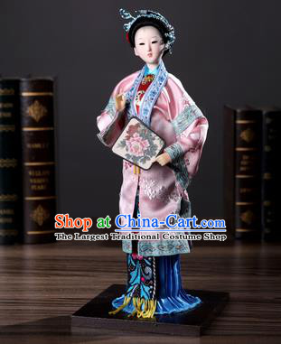 Handmade A Dream in Red Mansions the Twelve Hairpins of Jinling Traditional China Beijing Silk Figurine - Li Wan
