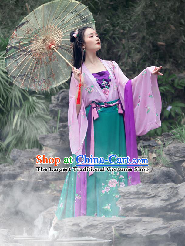 Traditional China Ming Dynasty Royal Princess Hanfu Dress Ancient Court Beauty Historical Clothing Full Set